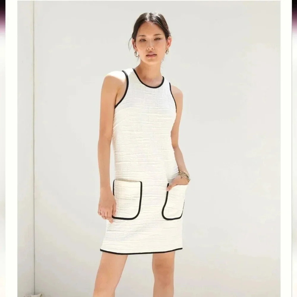 Anthropologie Maeve Patch-Pocket Mini Dress
